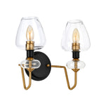 Armand 2-Light Aged Brass Wall Sconce