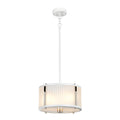 Corona 2-Light White Polished Nickel Pendant Light