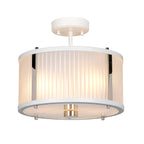 Corona 2-Light White Polished Nickel Pendant Light