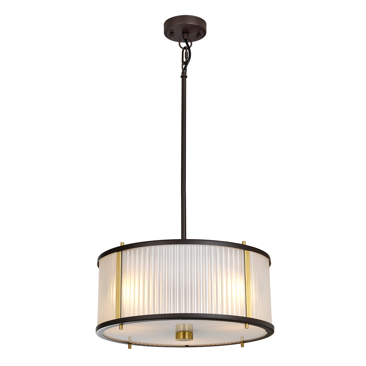 Corona 3-Light Museum Bronze Pendant Light