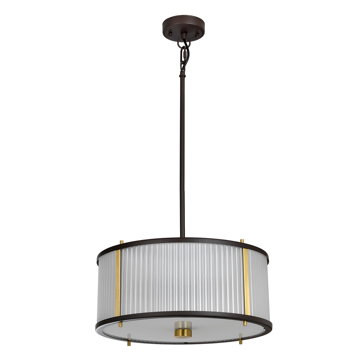 Corona 3-Light Museum Bronze Pendant Light