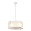 Corona 3-Light White Polished Nickel Pendant Light