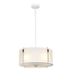 Corona 3-Light White Polished Nickel Pendant Light