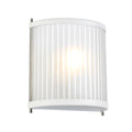 Corona 1-Light White Polished Nickel Wall Sconce