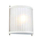 Corona 1-Light White Polished Nickel Wall Sconce