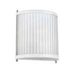 Corona 1-Light White Polished Nickel Wall Sconce
