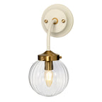 Cosmos 1-Light Retro Wall Sconce (Cream & Aged Brass)