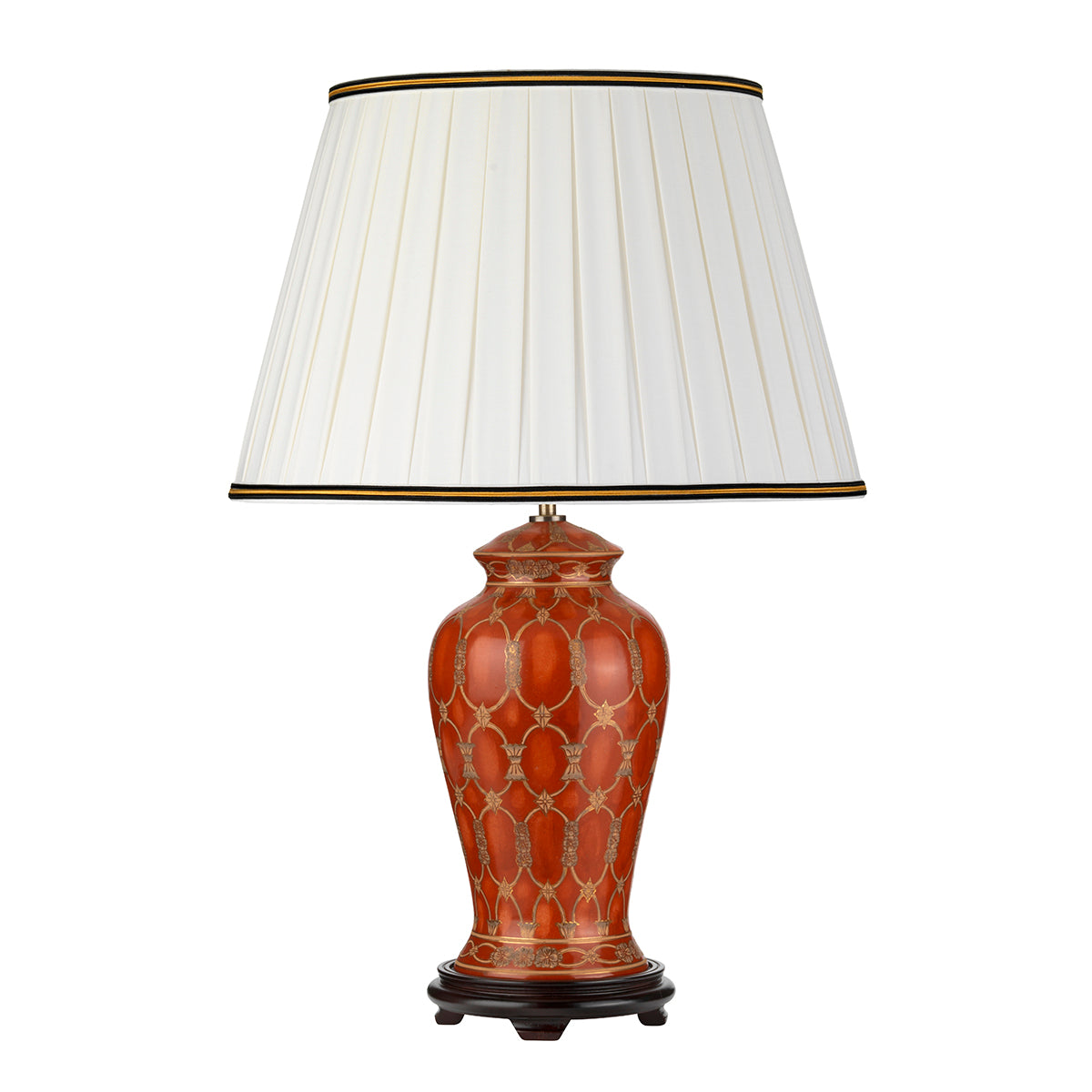 Datai Terracotta Table Lamp (Gold & Brown Decor)
