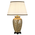 Dian Silver Ceramic Table Lamp with Flowers (Tall Shade)