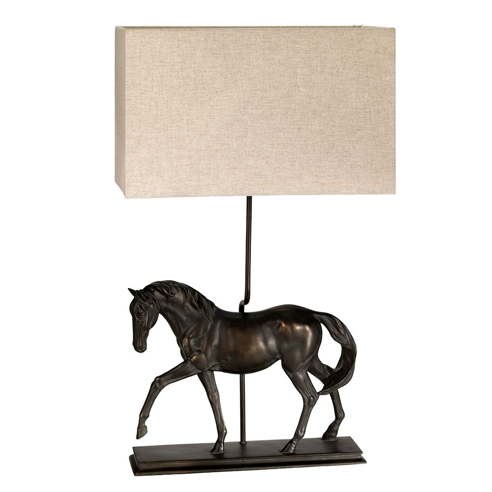 Dorado 1-Light Horse Table Lamp (Bronze Patina)