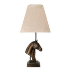 Eclipse 1-Light Table Lamp with Square Shade (Horse Bust)