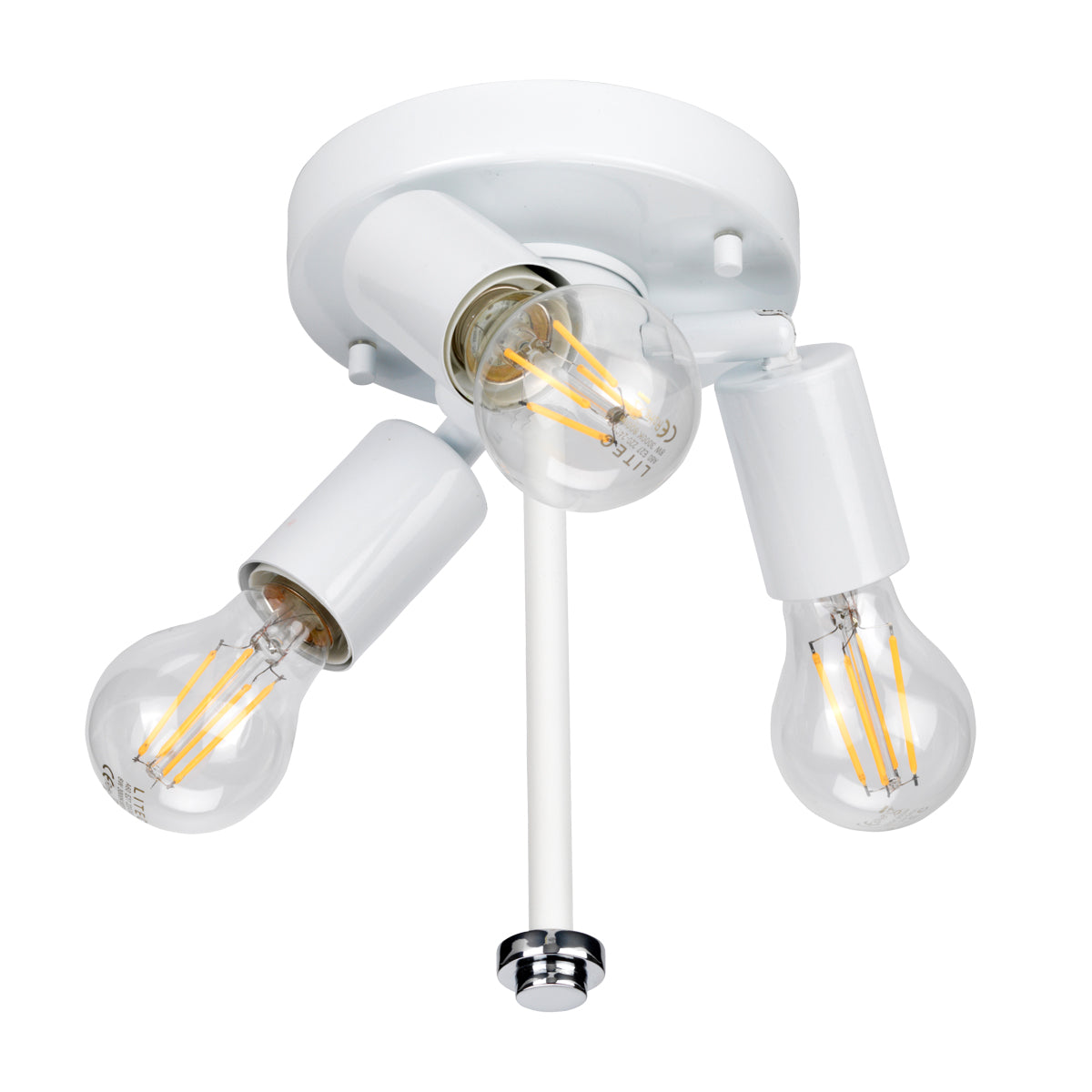 Fletcher 14" Flush Mount Light (Polished Chrome Finial)