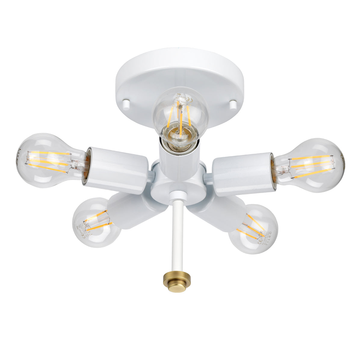 Fletcher 26" Flush Mount Light (Aged Brass Finial)