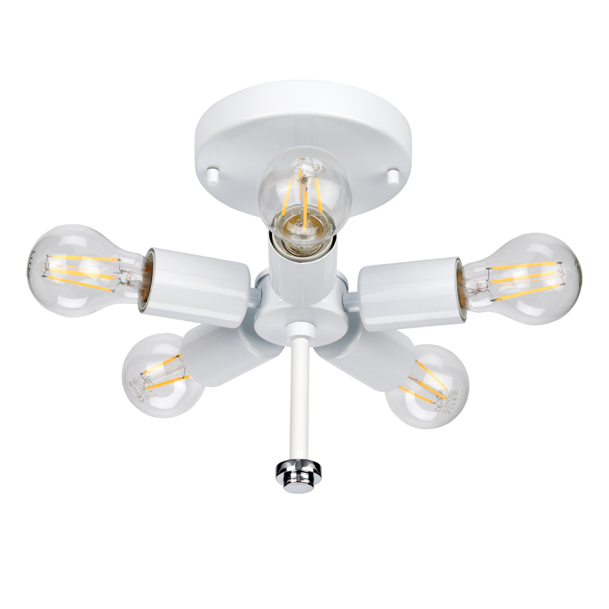 Fletcher 26" Flush Mount Light (Polished Chrome Finial)