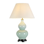 Harbin Celadon Gourd Table Lamp (Tall Shade)