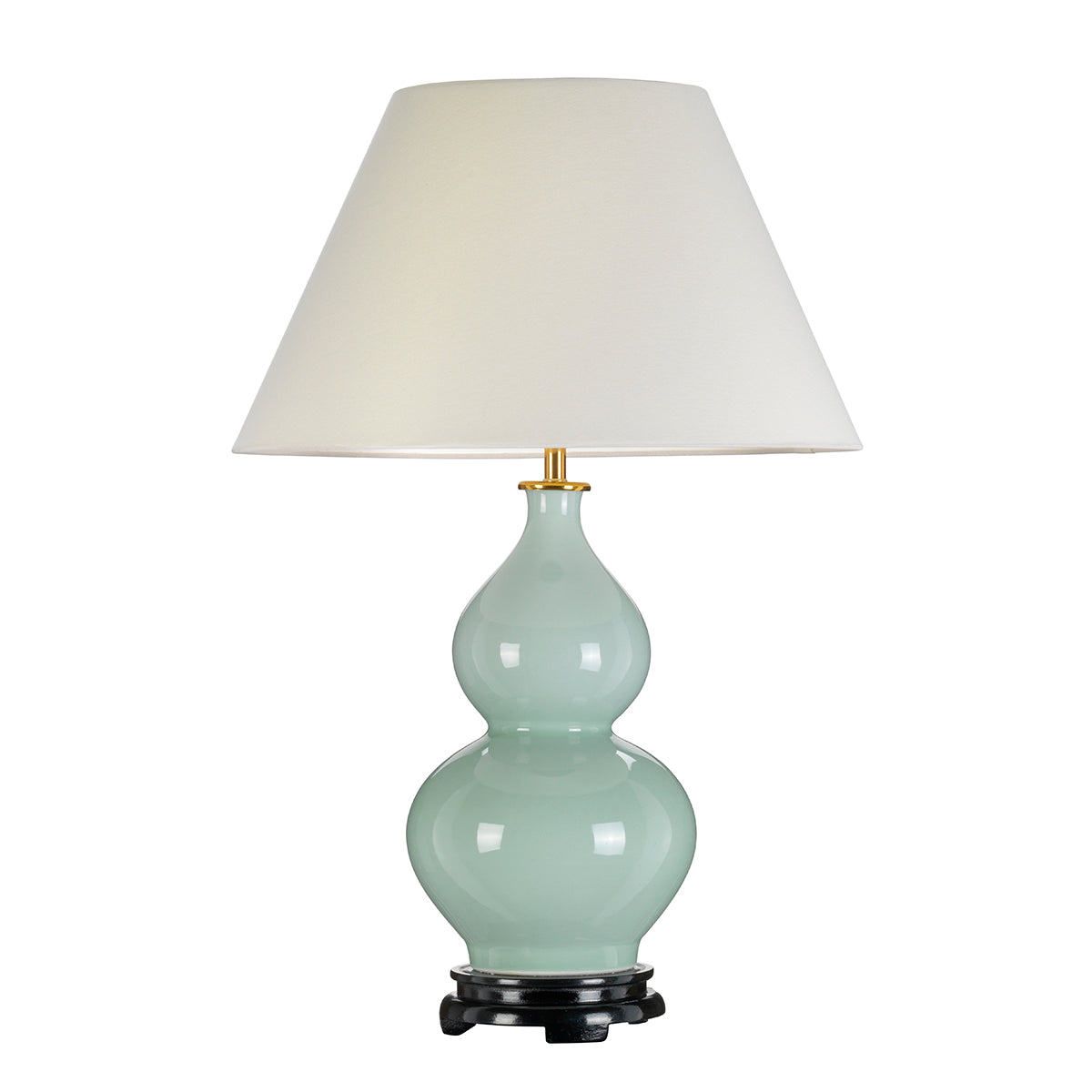 Harbin Celadon Gourd Table Lamp (Tall Shade)