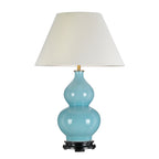Harbin Duck Egg Blue Gourd Table Lamp (Tall Shade)