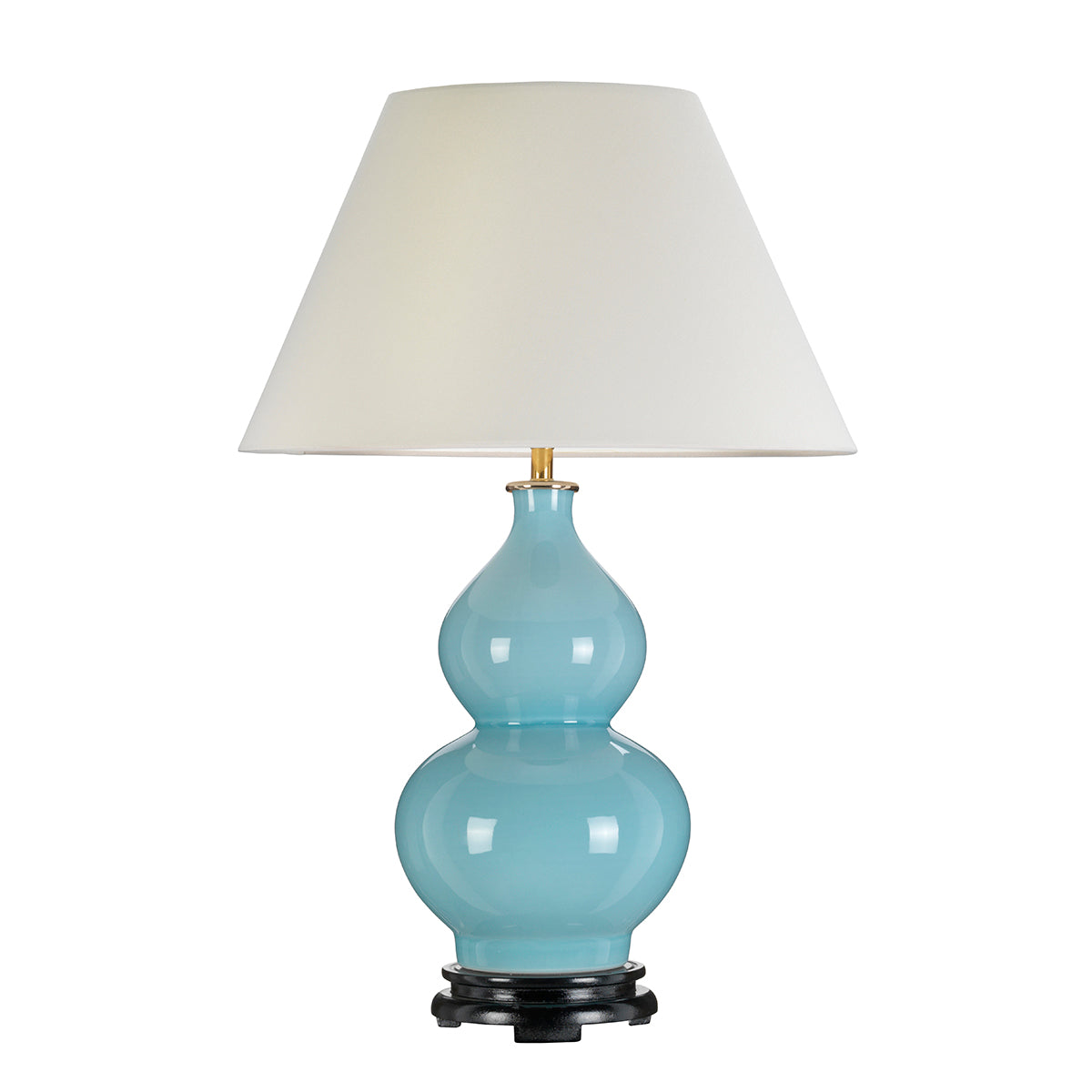 Harbin Duck Egg Blue Gourd Table Lamp (Tall Shade)