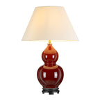 Harbin Oxblood Gourd Table Lamp (Tall Shade)