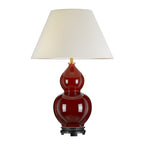 Harbin Oxblood Gourd Table Lamp (Tall Shade)