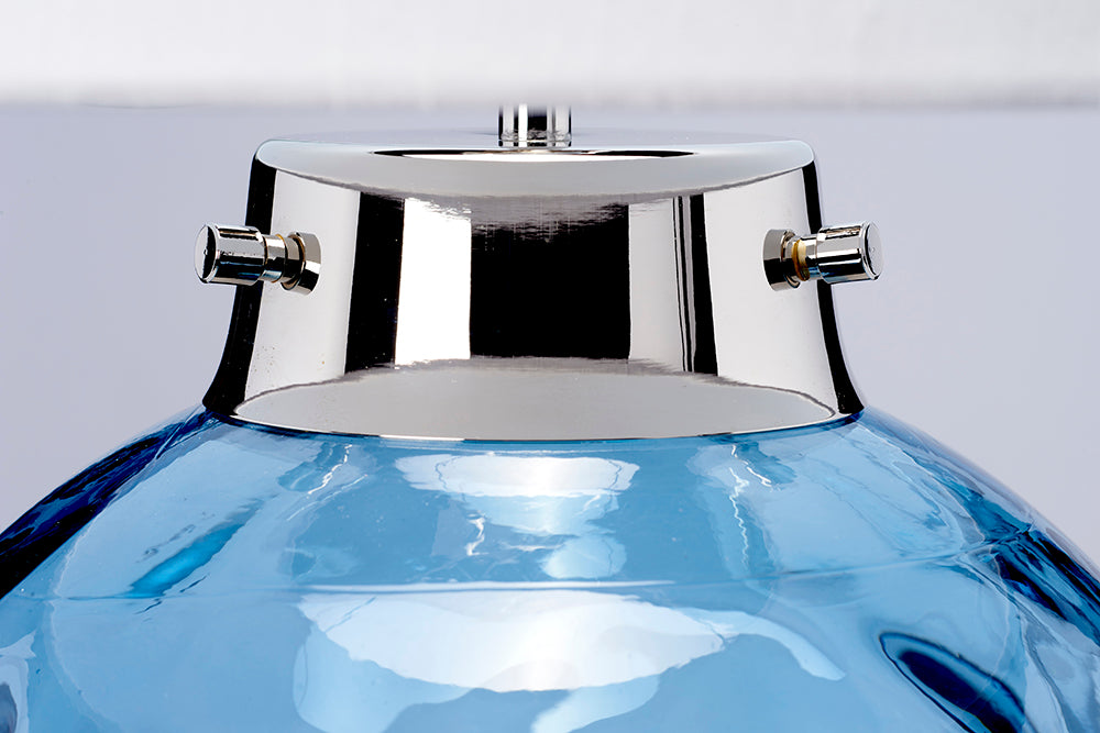 Kara Blue Tinted Glass Table Lamp