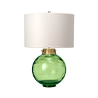 Kara Dark Green Tinted Glass Table Lamp