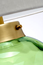 Kara Dark Green Tinted Glass Table Lamp