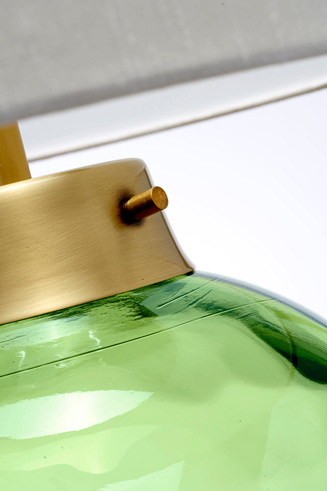 Kara Dark Green Tinted Glass Table Lamp