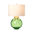 Kara Dark Green Tinted Glass Table Lamp