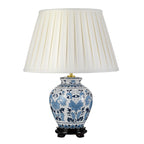 Linyi Blue & White Table Lamp (Tall Empire Shade)