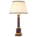 Louviers Oxblood Wood Table Lamp (Gold Accents)