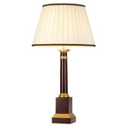 Louviers Oxblood Wood Table Lamp (Gold Accents)