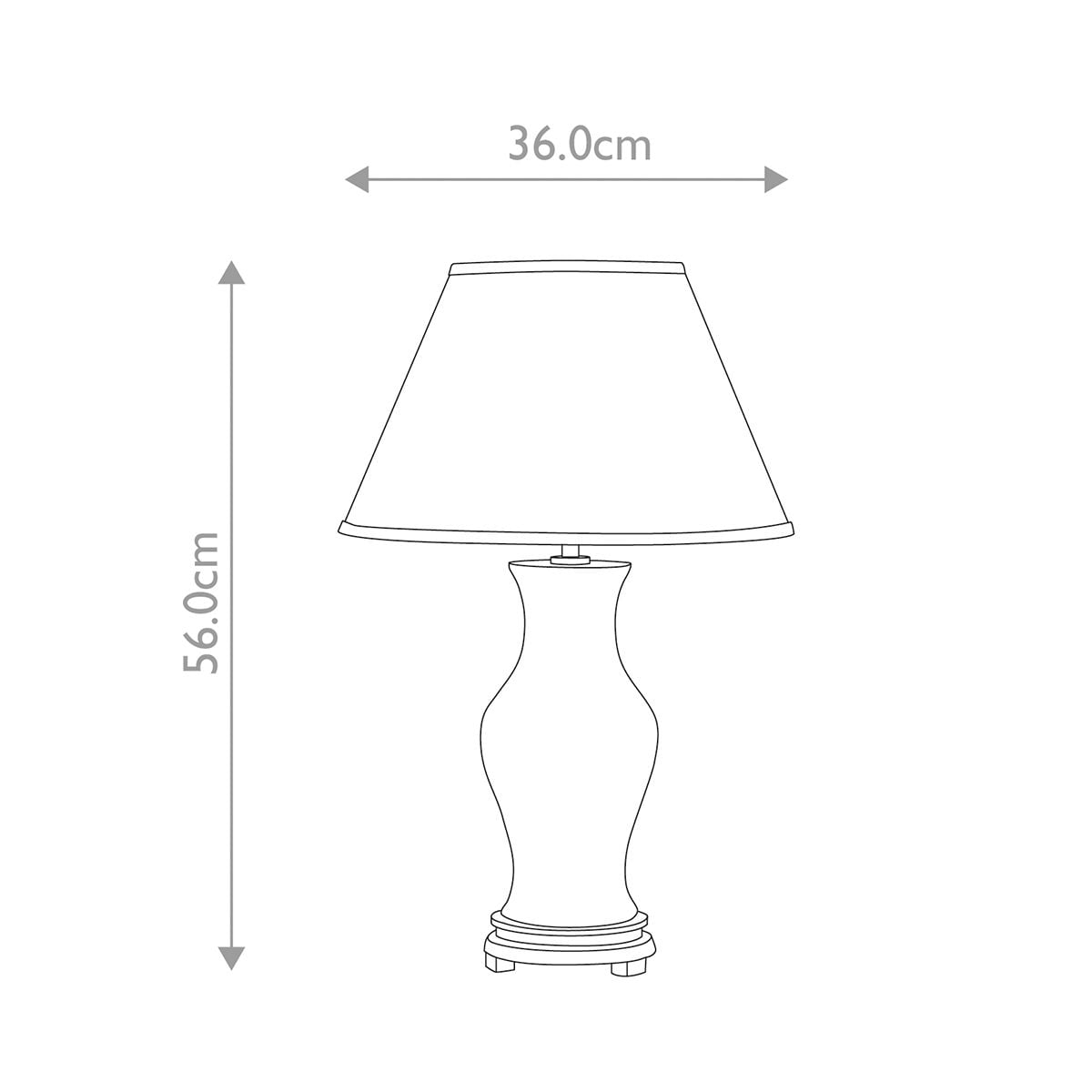 Majin Oxblood Red Jar 1 Light Table Lamp with Polycotton shade