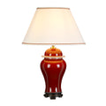 Oxblood Temple Jar Lamp (Tall Shade)