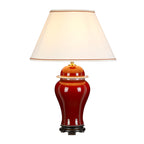 Oxblood Temple Jar Lamp (Tall Shade)