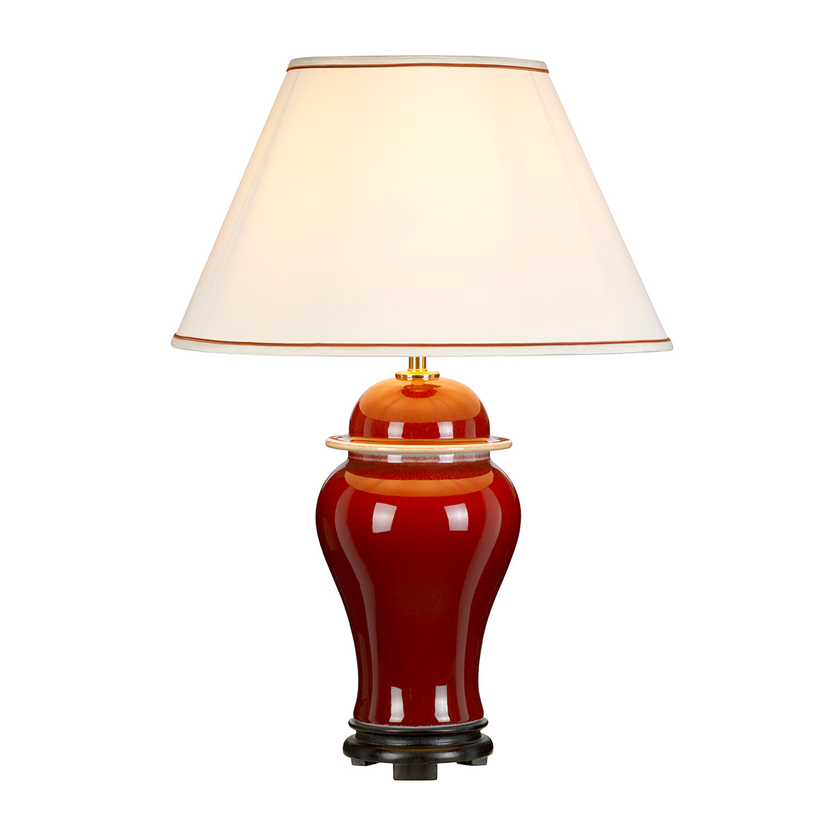 Oxblood Temple Jar Lamp (Tall Shade)