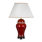 Oxblood Temple Jar Lamp (Tall Shade)