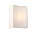 Riley Small Square Wall Light (Aged Brass & Fabric Shade)