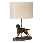 Rufus Table Lamp with Oval Shade (Dog Statue)