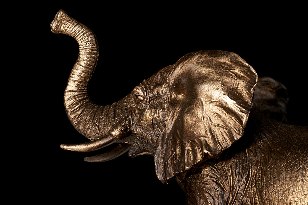 Sabi Elephant Table Lamp with Oval Shade