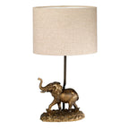 Sabi Elephant Table Lamp with Oval Shade