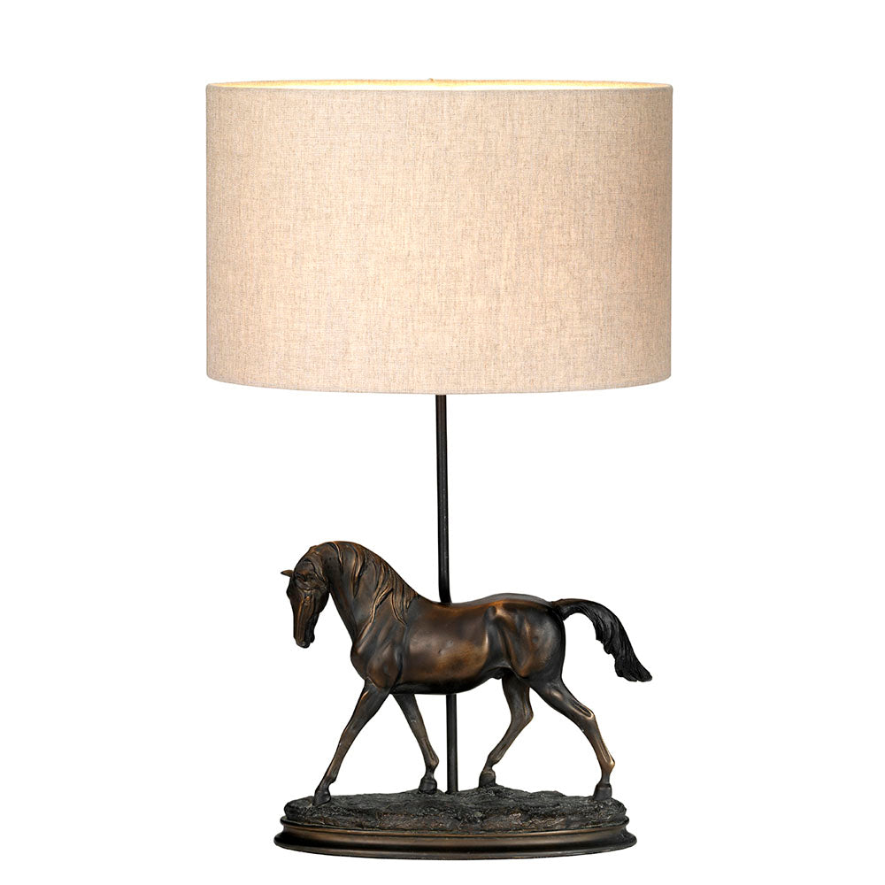 Spirit Horse Table Lamp (Large Oval Shade)