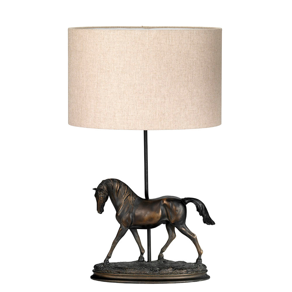 Spirit Horse Table Lamp (Large Oval Shade)