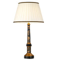 Strasbourg Black Wood Table Lamp (Gold Accents)