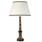 Strasbourg Black Wood Table Lamp (Gold Accents)