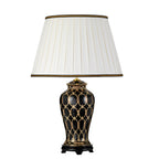 Taipei Black Ceramic Table Lamp (Tall Shade)