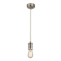 Douille 1 Light Pendant - Polished Nickel