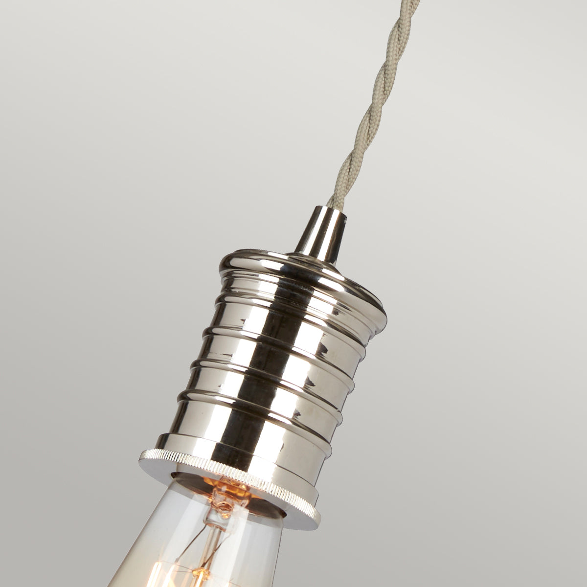 Douille 1 Light Pendant - Polished Nickel