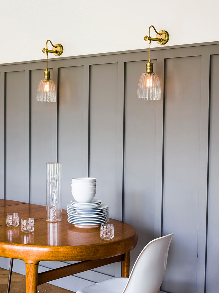 Douille Aged Brass Wall Light