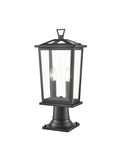 Dusk 2lt Exterior Pedestal in Matt Black